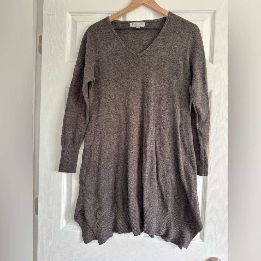 Patrizia Luca Milano grey tunic‎ pullover Sweater Size Medium